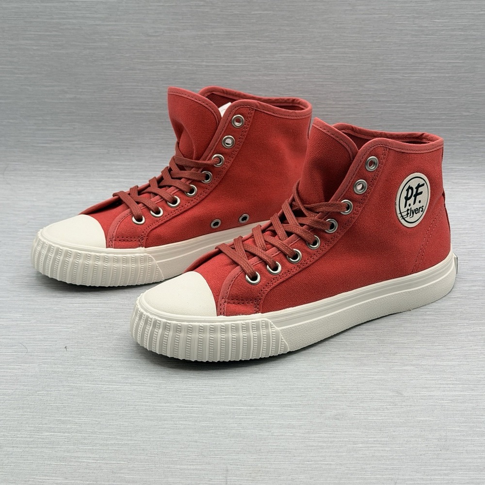 PF Flyers Women's 6.5 Red Canvas High Top Sneakers Center Hi Heritage Retro